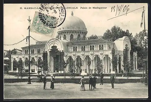 AK Marseille, Exposition coloniale 1906, Palais de Madagascar