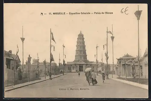 AK Marseille, Exposition coloniale 1906, Palais de l`Annam