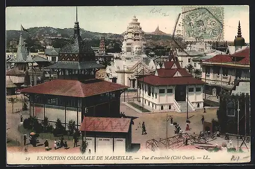 AK Marseille, Exposition coloniale 1906, Vue d`ensemble, Côté Ouest