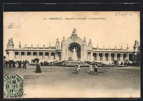 AK Marseille, Exposition coloniale 1906, Le Grand Palais
