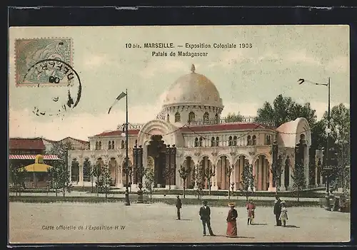 AK Marseille, Exposition coloniale 1906, Palais Madagascar