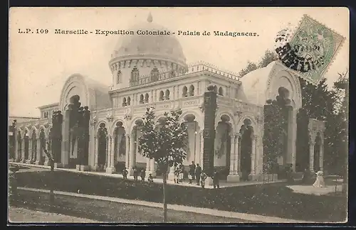 AK Marseille, Exposition coloniale 1906, Palais de Madagascar