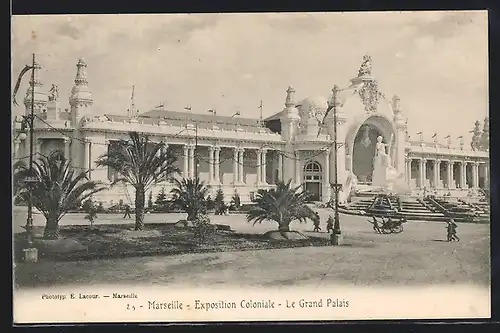AK Marseille, Exposition Coloniale, Le Grand Palais