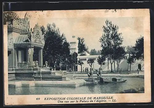 AK Marseille, Exposition coloniale 1906, Une vue sur le Palais de l`Algérie