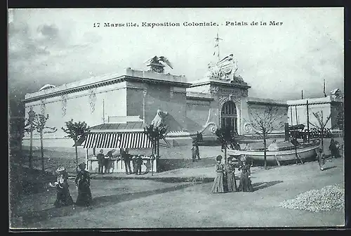 AK Marseille, Exposition coloniale 1906, Palais de la Mer