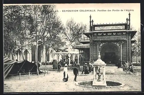 AK Marseille, Exposition coloniale 1906, Pavillon des Forêts de l`Algérie