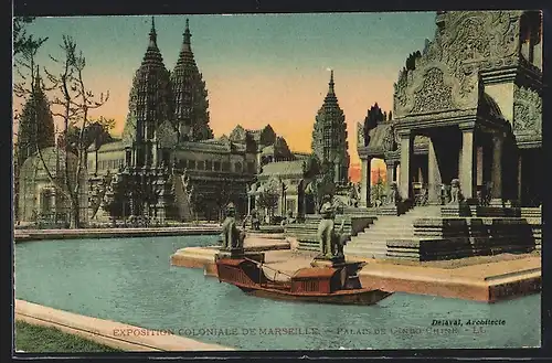 AK Marseille, Exposition coloniale 1922, Palais de L`Indo-Chine