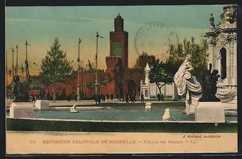 AK Marseille, Exposition coloniale 1922, Palais du Maroc