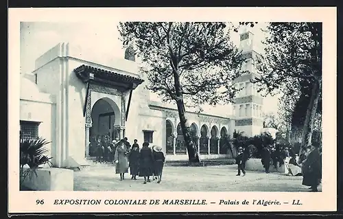 AK Marseille, Exposition coloniale 1922, Palais de l`Algérie