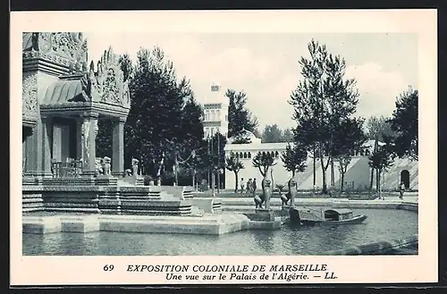 AK Marseille, Exposition coloniale 1922, Une vue sur le Palais de l`Algérie