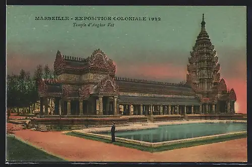 AK Marseille, Exposition coloniale 1922, Temple d`Angkor Vat