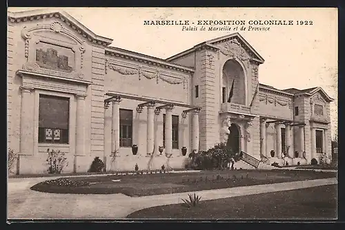 AK Marseille, Exposition coloniale 1922, Palais de Marseille et de Provence