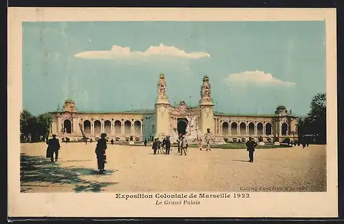 AK Marseille, Exposition coloniale 1922, Le Grand Palais