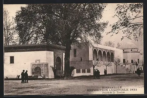 AK Marseille, Exposition Coloniale 1922, Palais de la Tunisie, Ausstellung
