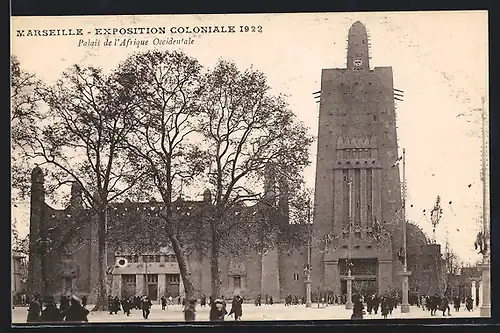 AK Marseille, Ausstellung Exposition coloniale 1922, Palais de l`Afrique Occidentale