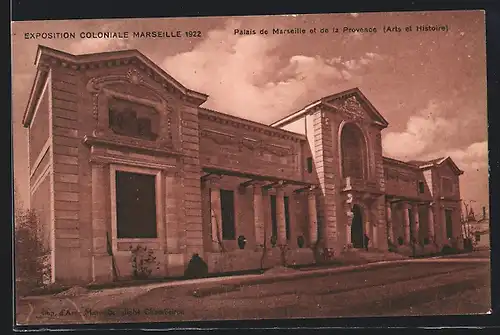 AK Marseille, Exposition coloniale 1922, Palais de Marseille et de la Provence