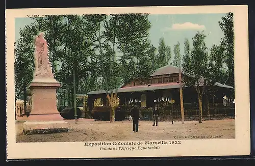 AK Marseille, Exposition coloniale 1922, Palais de l`Afrique Equatoriale