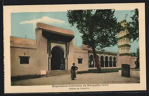 AK Marseille, Exposition coloniale 1922, Palais de l`Algérie