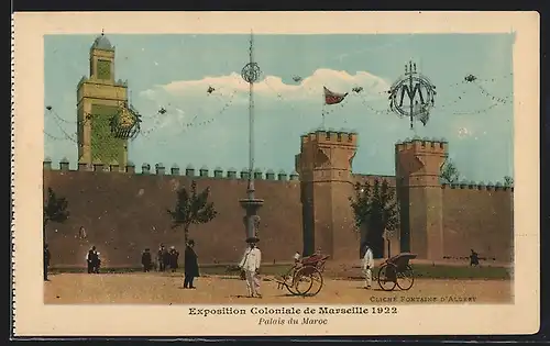 AK Marseille, Exposition coloniale 1922, Palais du Maroc