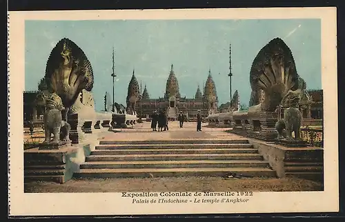 AK Marseille, Exposition coloniale 1922, Palais de l`Indochine, Le temple d`Angkhor