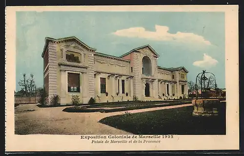AK Marseille, Exposition coloniale 1922, Palais de Marseille et de la Provence