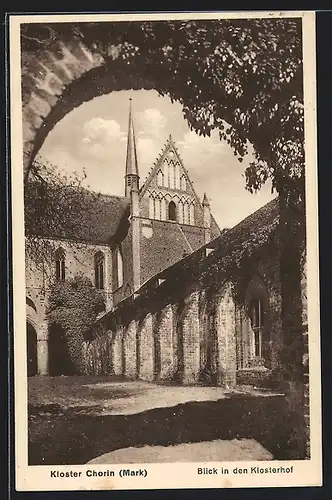 AK Chorin (Mark), Kloster-Blick in den Klosterhof