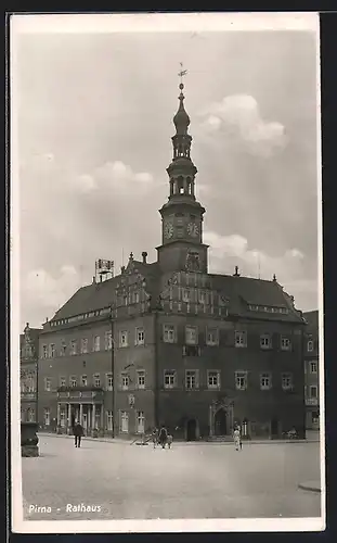 AK Pirna, Blick zum Rathaus