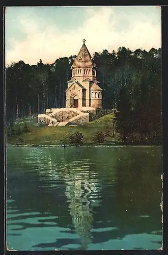 AK Starnberg, Votivkirche für König Ludwig II. am Starnberger See
