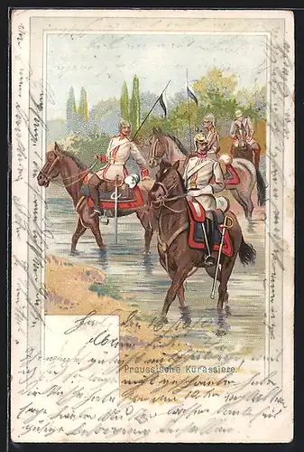AK Preussische Kürassiere der Kavallerie