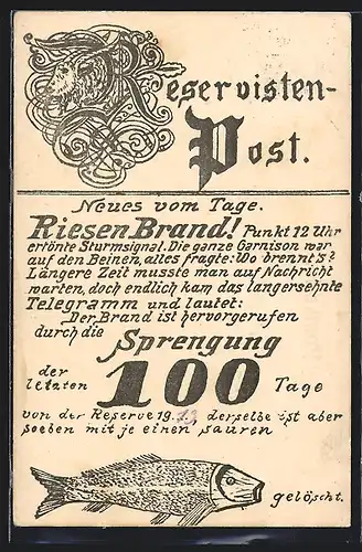 AK Reservistenpost eines Soldaten über die letzten 100 Tage