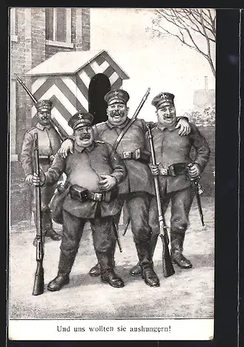 AK Soldaten in der Kriegsnot-Und uns wollten sie aushungern