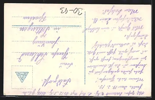 AK Mann in Uniform bläst Landsturm heraus!