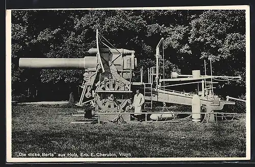 AK Vluyn, Die dicke Berta aus Holz, Erb. E. Cherubin
