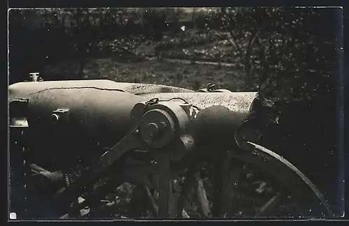 AK Abbild einer zerstörten Kanone