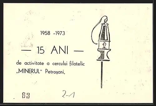 AK Expozitia Filatelica Bilaterala Petrosani-Oroszlany 16.-23. Sept. 1973, Ausstellung