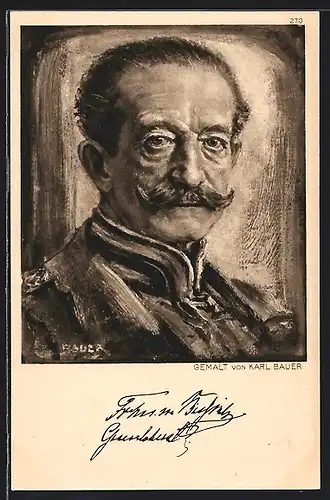 Künstler-AK Ostpreussen-Hilfe 1915, Generaloberst von Bissing