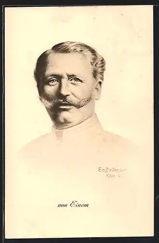 AK Generaloberst Karl von Einem im Porträt mit Schnurrbart