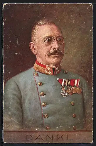 AK Generaloberst Dankl in Uniform, Halbporträt