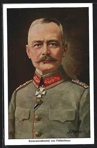 AK Portrait Generalstabschef von Falkenhayn in Uniform