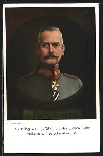 AK Portrait Generalstabschef v. Falkenhayn