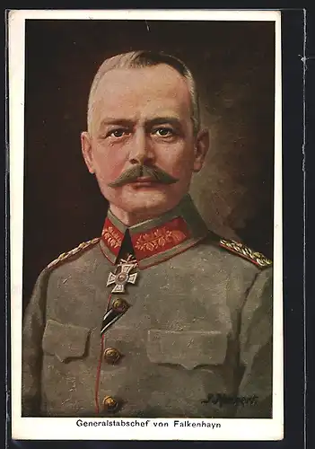 AK Portrait Generalstabschef von Falkenhayn in Uniform