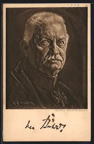 Künstler-AK General von Bülow, Portrait