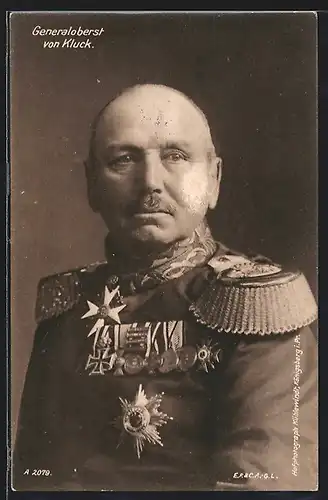 AK Heerführer Generaloberst von Kluck, Portrait in Uniform mit Orden