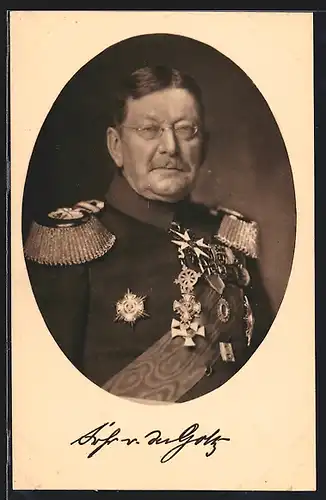 AK Portrait des Heerführers von der Goltz mit Orden und Brille