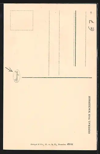 AK Portrait Generaloberst von Mackensen in Uniform