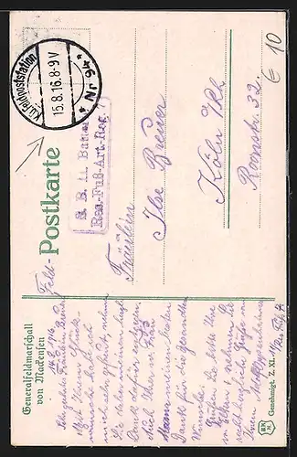 AK Heerführer Generalfeldmarschall von Mackensen mit Pickelhaube und Fernglas