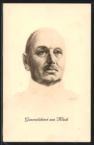 Künstler-AK Heerführer Generaloberst von Kluck in Uniform