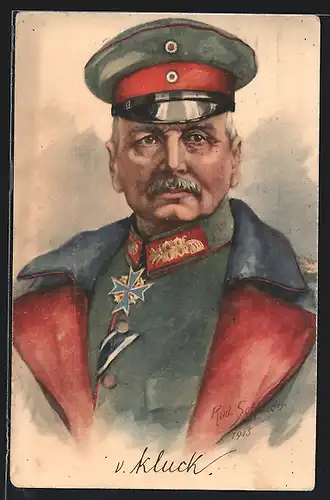 Künstler-AK Rudolf Schneider: Heerführer von Kluck in Uniform