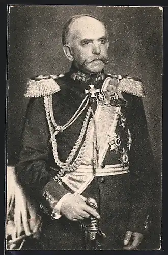 AK Portrait vom Heerführer Schubert in Uniform mit Abzeichen und Säbel