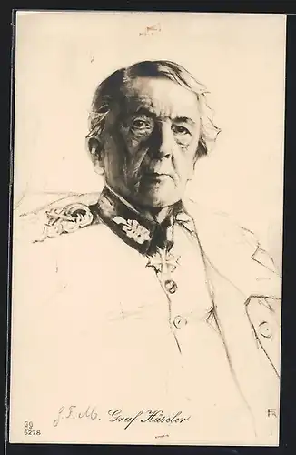 AK Generalfeldmarschall Graf von Haeseler in Uniform